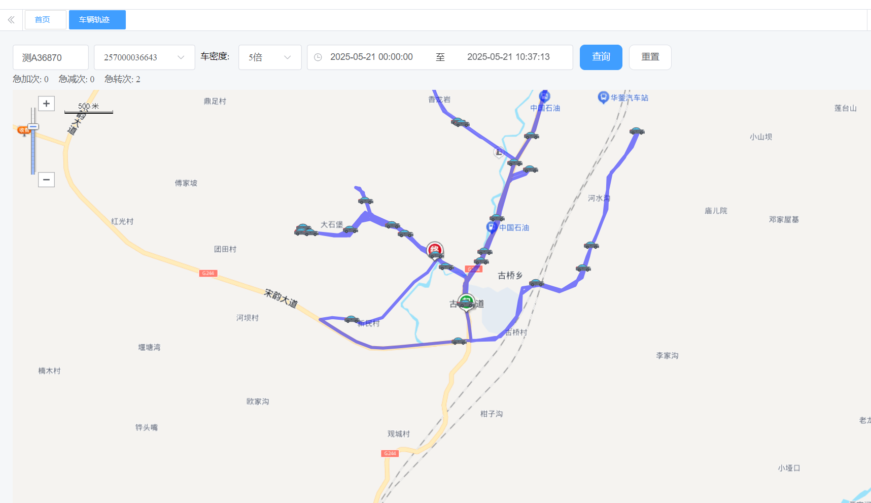 车辆轨迹